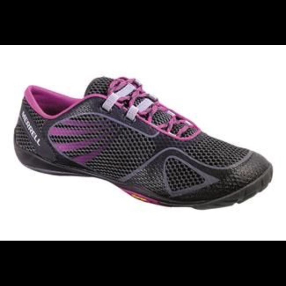 Merrell Barefoot Pace Glove Running Shoes, 7 🖤💜